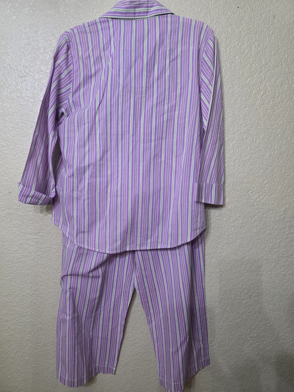 Lauren Lavender Striped Womens Pajama Set - Picture 4 of 6
